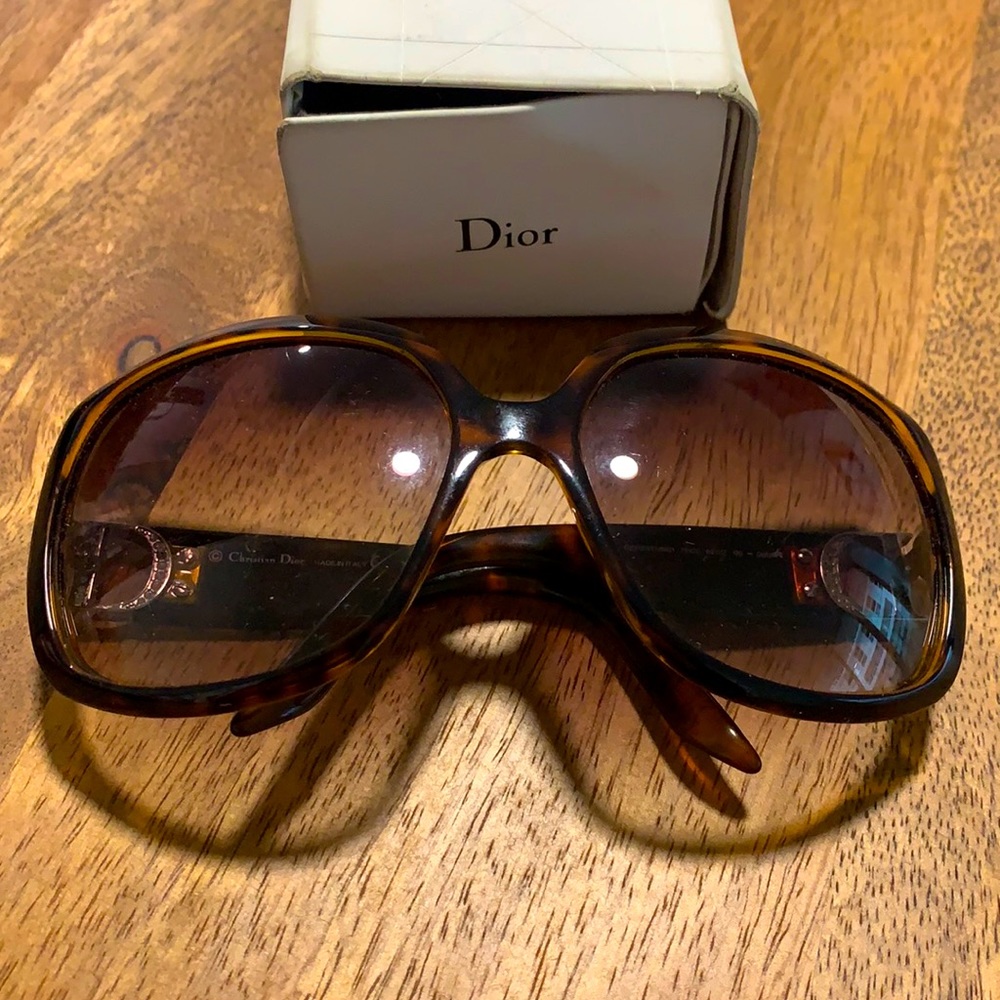 Dior Oversized Tortoiseshell Brown Gradient Sunglasses